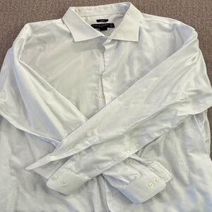 Pronto Uomo Long Sleeve Men's White Dress Shirt 19 -36/37